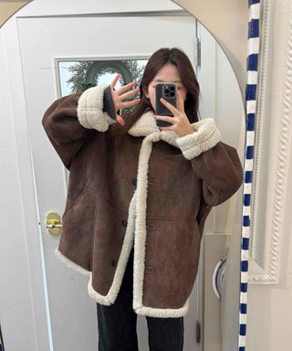 Boa Shearling Oversized Sherpa Coat