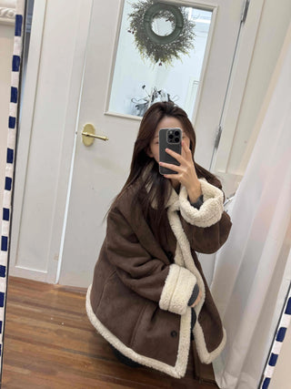 Boa Shearling Oversized Sherpa Coat