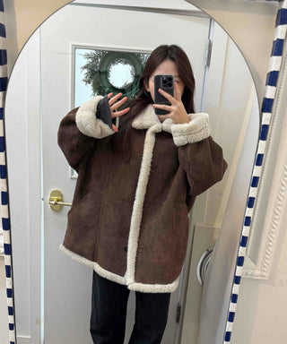 Boa Shearling Oversized Sherpa Coat