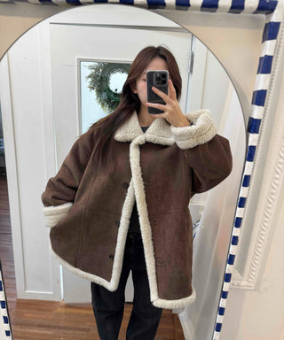 Boa Shearling Oversized Sherpa Coat