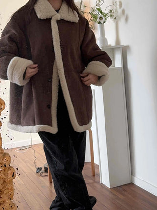Boa Shearling Oversized Sherpa Coat