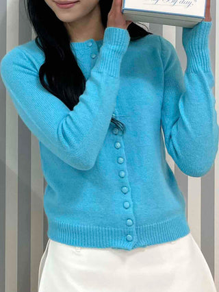 Classic Round Full Button Daily Knit Cardigan