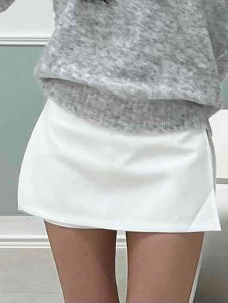 Modern Chic Belt-Detailed A-Line Mini Skirt