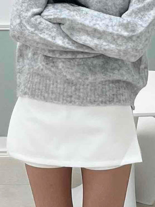 Modern Chic Belt-Detailed A-Line Mini Skirt
