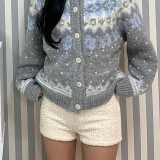 Romantic Bubble Loop Brushed Knit Shorts