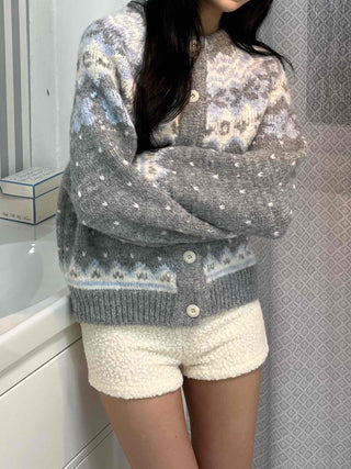 Romantic Bubble Loop Brushed Knit Shorts
