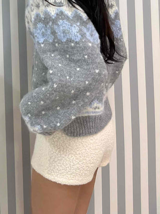 Romantic Bubble Loop Brushed Knit Shorts