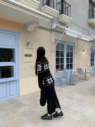 Star embroidered vest and wide pants two-piece set