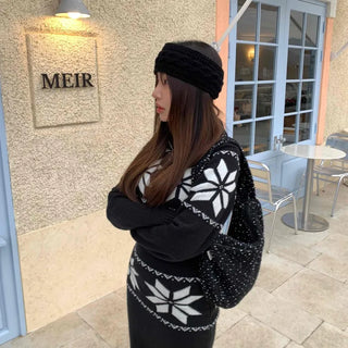 Star embroidered vest and wide pants two-piece set