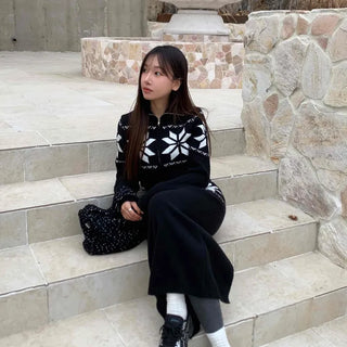 Star embroidered vest and wide pants two-piece set