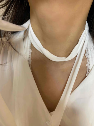 Romantic Shirred Round Neck Puff Blouse
