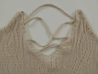 SORUE Summer Loose Fit Punched Long Sleeve Knit