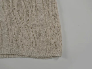 SORUE Summer Loose Fit Punched Long Sleeve Knit
