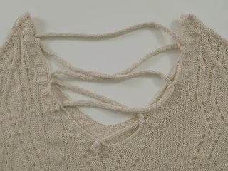 SORUE Summer Loose Fit Punched Long Sleeve Knit