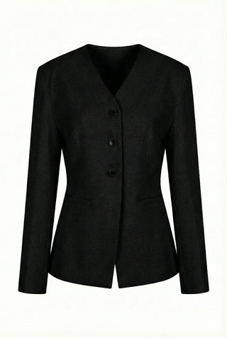Selected Items on Sale  Selly V-Neck Square Neck Collarless Cinched Waist Slim Spring Wedding Guest Blazer  Suit Tweed Jacket