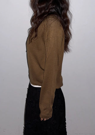 Kiro V-neck Basic Spring Domestic Layered Raglan Daily Long Sleeve Knit