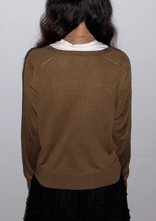 Kiro V-neck Basic Spring Domestic Layered Raglan Daily Long Sleeve Knit