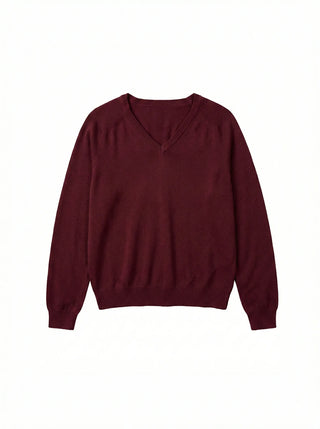 Kiro V-neck Basic Spring Domestic Layered Raglan Daily Long Sleeve Knit