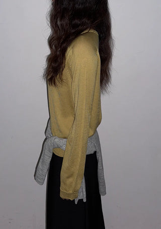 Kiro V-neck Basic Spring Domestic Layered Raglan Daily Long Sleeve Knit