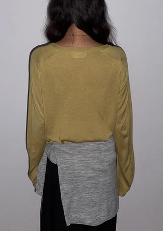 Kiro V-neck Basic Spring Domestic Layered Raglan Daily Long Sleeve Knit