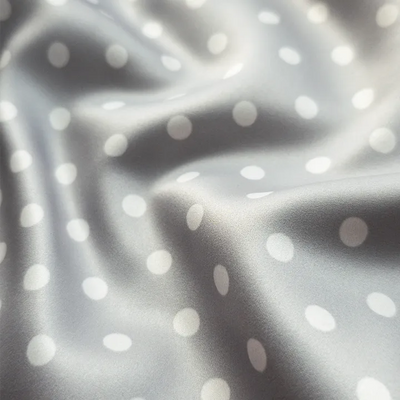 Sailor Dot Silk Satin H-Line Midi Korean Satin Skirt