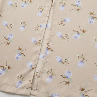 Pring Flower H-line Long Chiffon Silk Satin Plus Size Satin SpringSummer Skirt