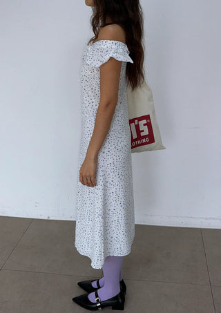 Raw Flower Pattern Chiffon Layered Long Sleeveless Short Sleeve Two-Way Flare  A-Line Long Dress