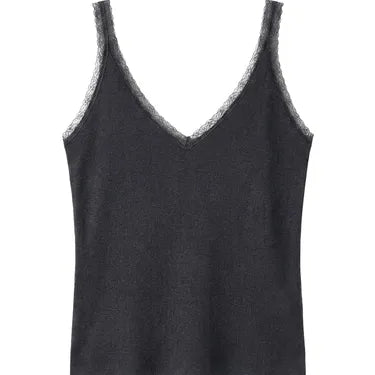 Yuki V-Neck Layered Sleeveless Korean SpringSummer Knit Sleeveless