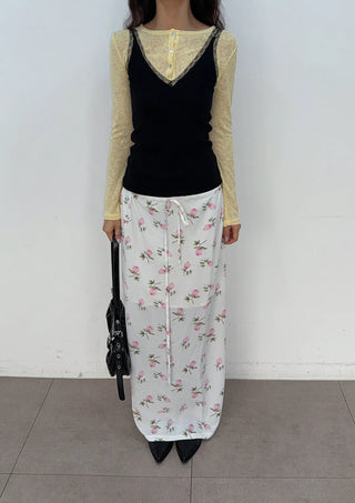 Yuki V-Neck Layered Sleeveless Korean SpringSummer Knit Sleeveless