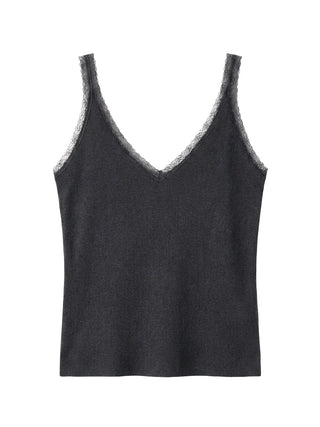 Yuki V-Neck Layered Sleeveless Korean SpringSummer Knit Sleeveless