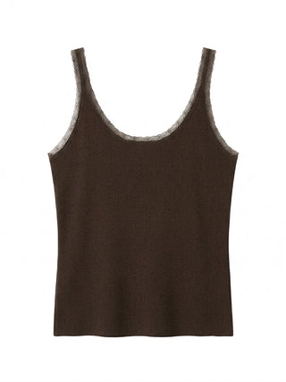Yuki V-Neck Layered Sleeveless Korean SpringSummer Knit Sleeveless