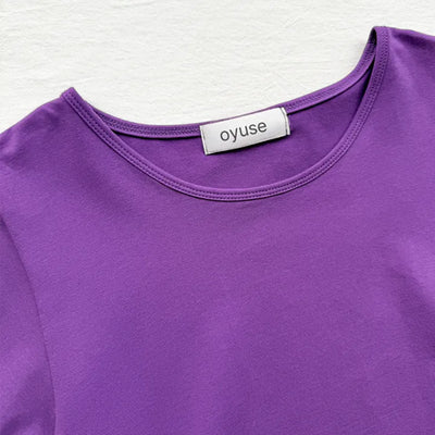 Henny Round Neck Color-Free Body Shape Correction Plain Daily Vivid Short Sleeve T-shirt