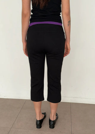 Cali Capri 34 Length Stretch Training Leggings Layered Domestic Summer Elastic Pants