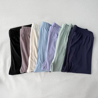 Log Capri Stretchy 3-Free Leggings Summer Layered Pants