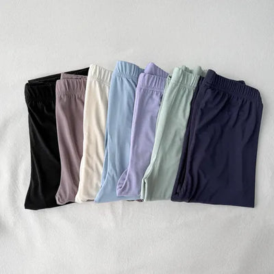 Log Capri Stretchy 3-Free Leggings Summer Layered Pants