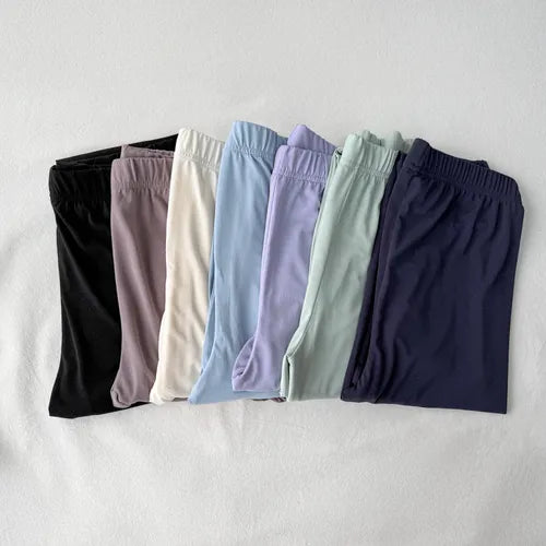 Log Capri Stretchy 3-Free Leggings Summer Layered Pants