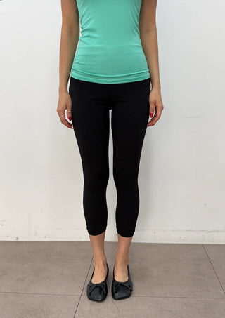 Log Capri Stretchy 3-Free Leggings Summer Layered Pants