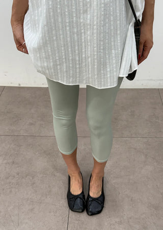 Log Capri Stretchy 3-Free Leggings Summer Layered Pants
