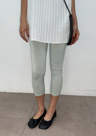 Log Capri Stretchy 3-Free Leggings Summer Layered Pants