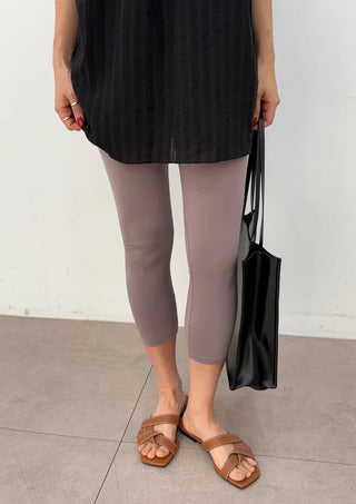 Log Capri Stretchy 3-Free Leggings Summer Layered Pants