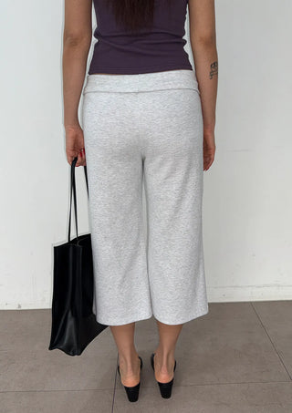 Celine Capri Low-Rise Semi-Wide 34 Length Ribbed Bermuda Bootcut Summer Soft Training Pants