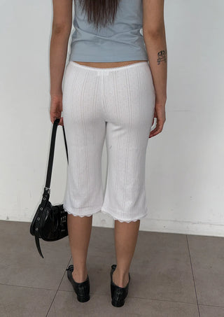 Knotting Capri Flare Bootcut Low-Rise Bermuda Layered 34 Length Summer Pants