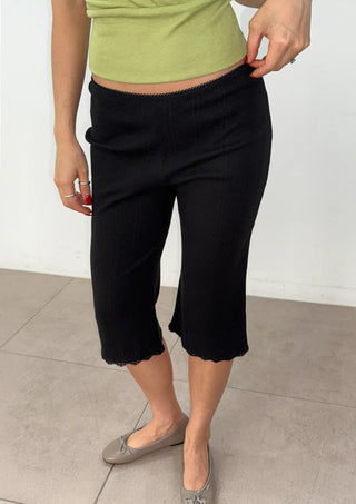 Knotting Capri Flare Bootcut Low-Rise Bermuda Layered 34 Length Summer Pants