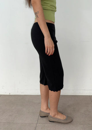 Knotting Capri Flare Bootcut Low-Rise Bermuda Layered 34 Length Summer Pants
