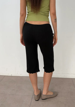 Knotting Capri Flare Bootcut Low-Rise Bermuda Layered 34 Length Summer Pants