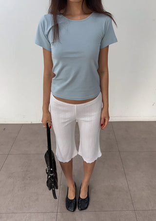 Knotting Capri Flare Bootcut Low-Rise Bermuda Layered 34 Length Summer Pants