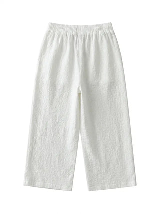 Mine Capri 34 Length Embossed Floral Refrigerator Cool Lower Body Cover Bermuda Summer Pants