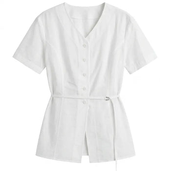 Bonne Wrap V-Neck BrandQual Jacket Two-Way Puff Shirred Wrap Arm Cover Wedding Guest Summer Short Sleeve Blouse