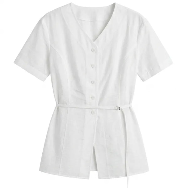 Bonne Wrap V-Neck BrandQual Jacket Two-Way Puff Shirred Wrap Arm Cover Wedding Guest Summer Short Sleeve Blouse