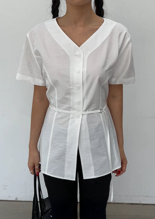 Bonne Wrap V-Neck BrandQual Jacket Two-Way Puff Shirred Wrap Arm Cover Wedding Guest Summer Short Sleeve Blouse